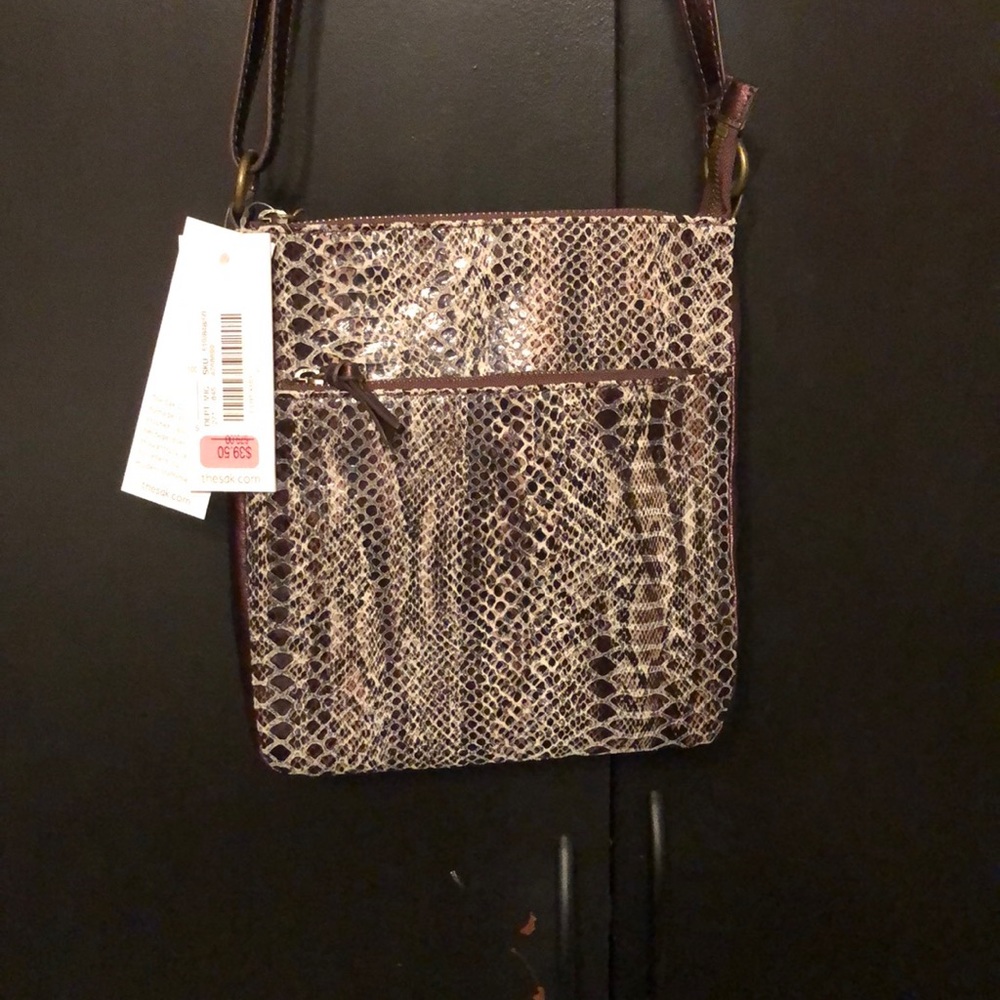 Brand New Sak Purse, Brown and Snakeskin